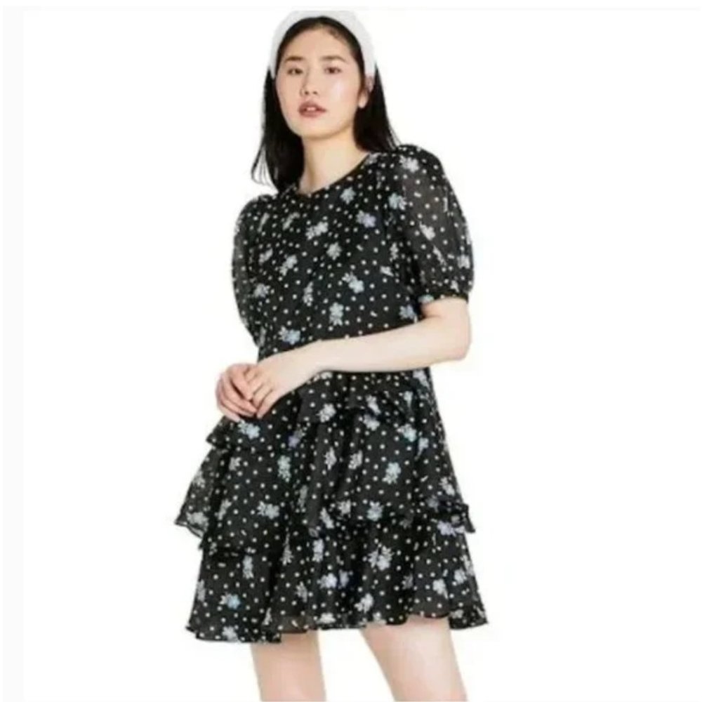 Target x Sandy Liang - Tiered Floral Babydoll Dress - Size Medium
